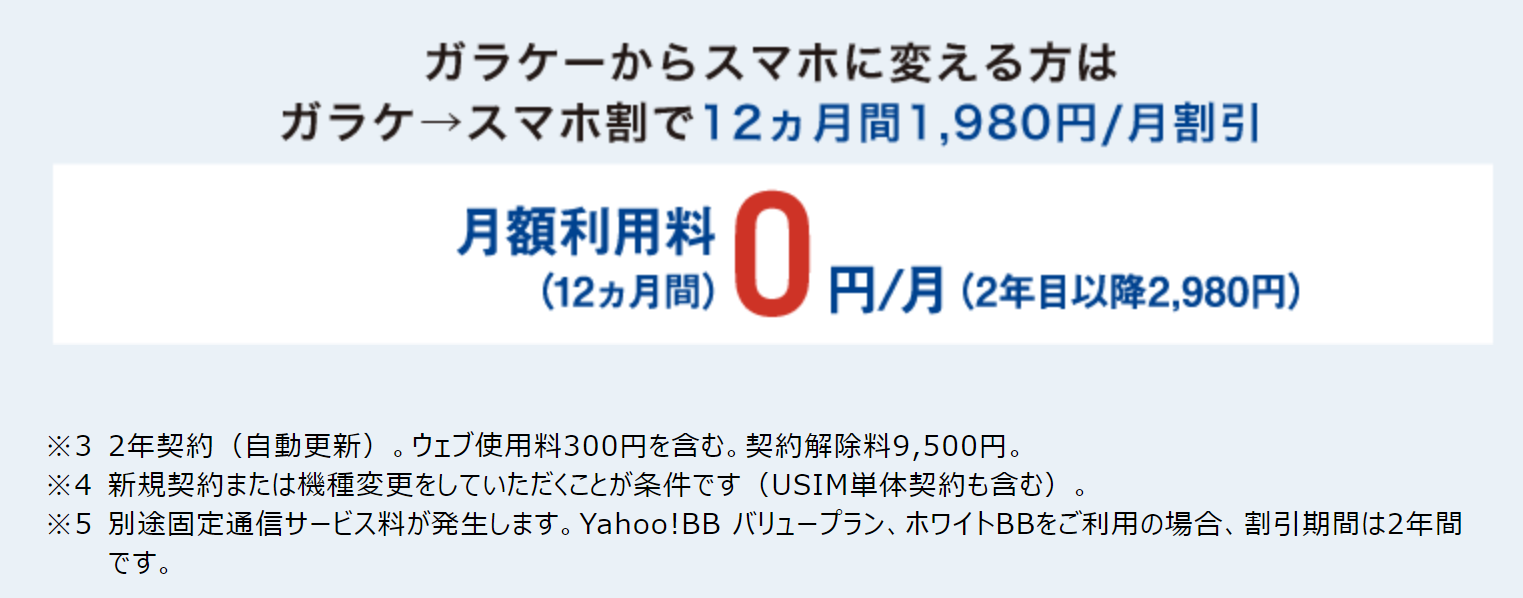 Softbank 1年間0円で維持する抜け穴か ミニモンスター ガラケー スマホ割の話 Skyblue